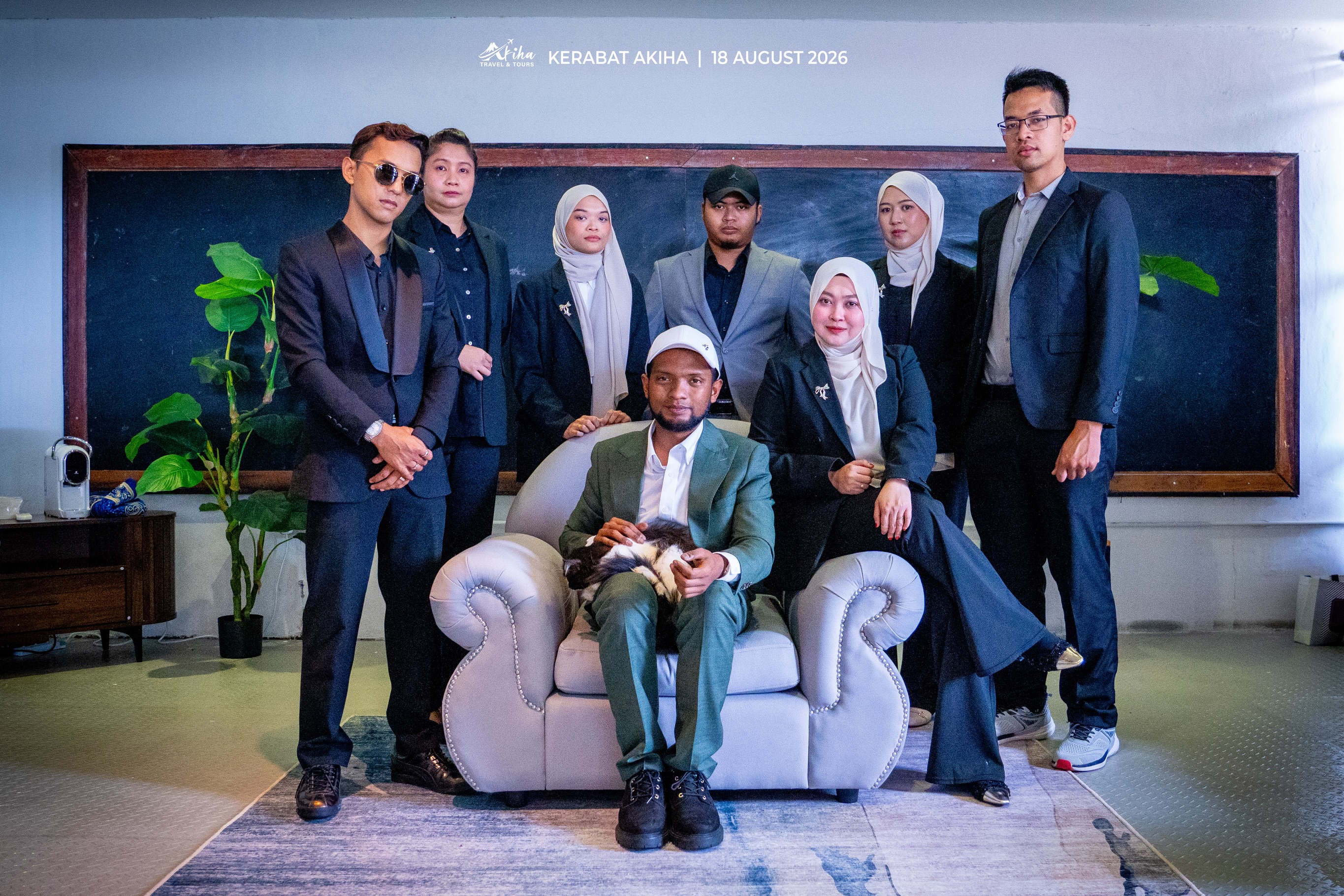 Akram bersama pasukan Kerabat Akiha pada Ogos 2026