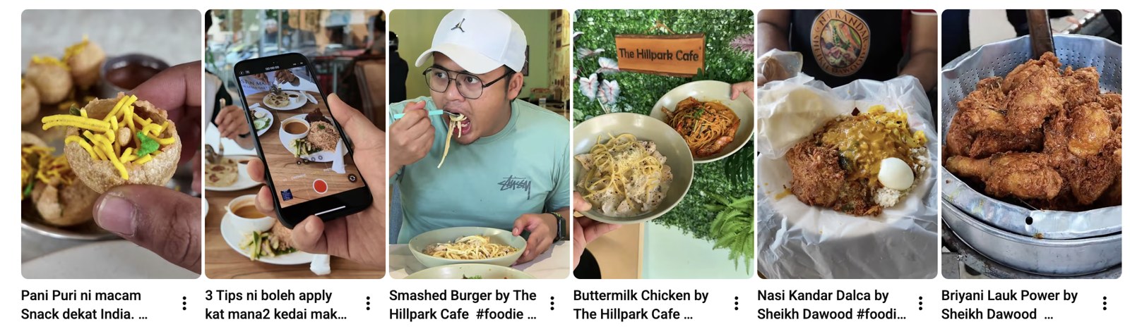 Contoh content makanan dan penggambaran untuk restoran oleh RestoHero